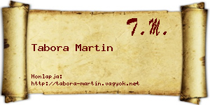 Tabora Martin névjegykártya