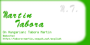 martin tabora business card